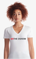 The Proud Canadian 🇨🇦 THE OSHOW Women's V Neck Tee | Stay cool and Canada proud in a comfortable 🇨🇦 THE OSHOW Tee!
